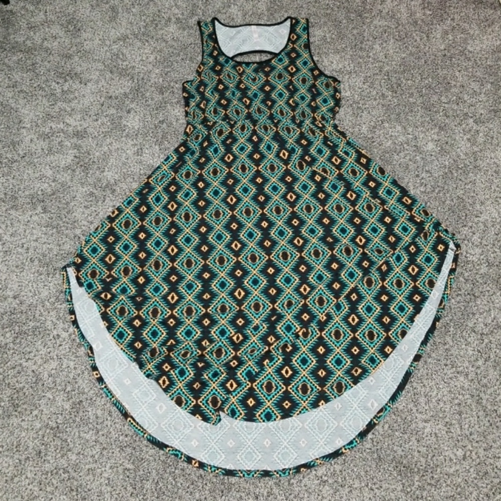 Tribal Print Dress w/ Back Cutout